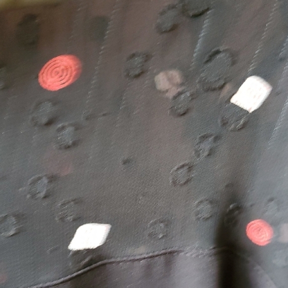 Kasper Black Tunic with Red and White Accents Nwt - Picture 7 of 10